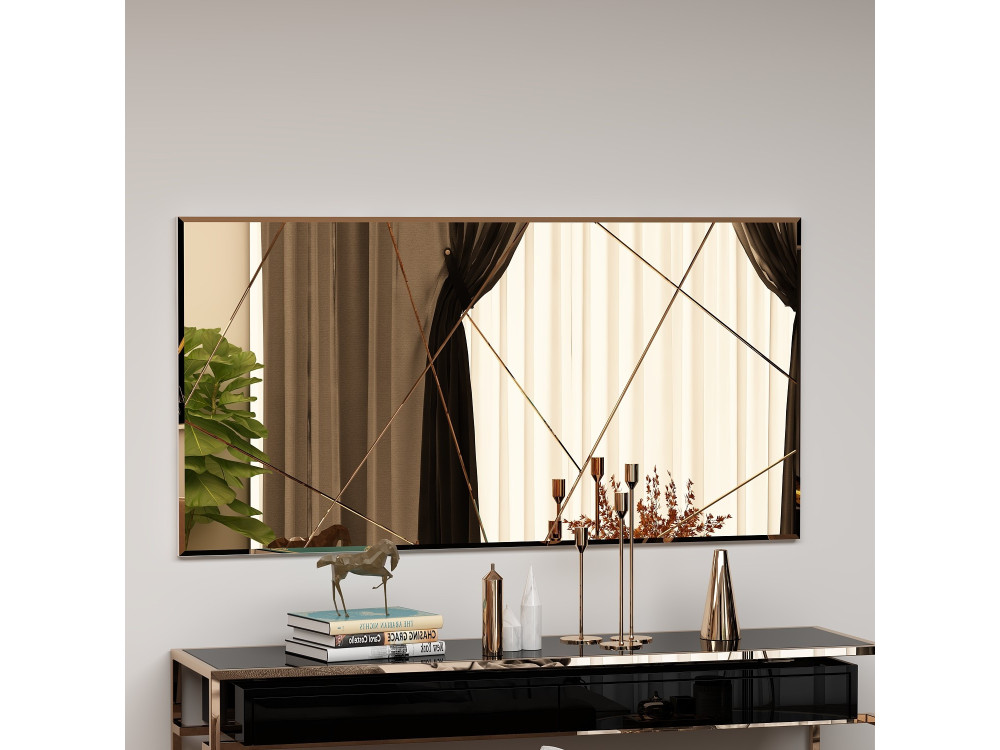 Houten spiegel "Orezo" - 120 x 60 cm - Brons