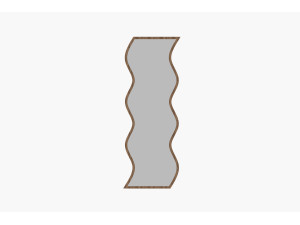 Safi" houten spiegel 40 x 2.2 x 120 cm - Wit