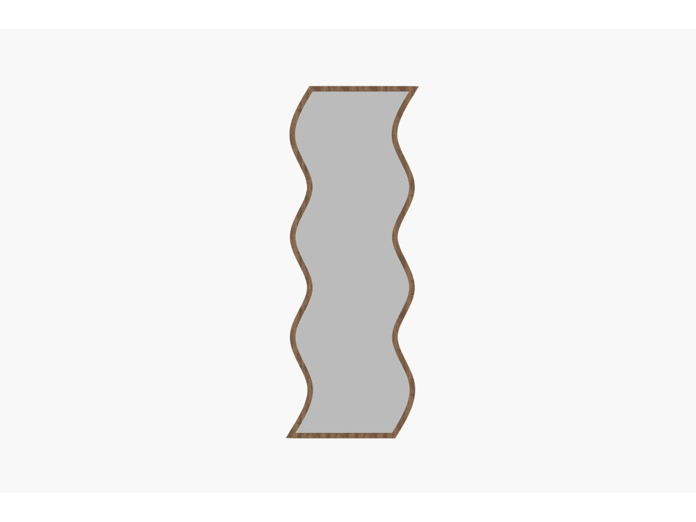Safi" houten spiegel 40 x 2.2 x 120 cm - Wit