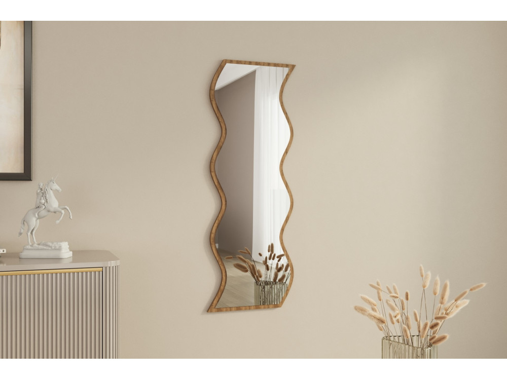 Safi" houten spiegel 40 x 2.2 x 120 cm - Wit