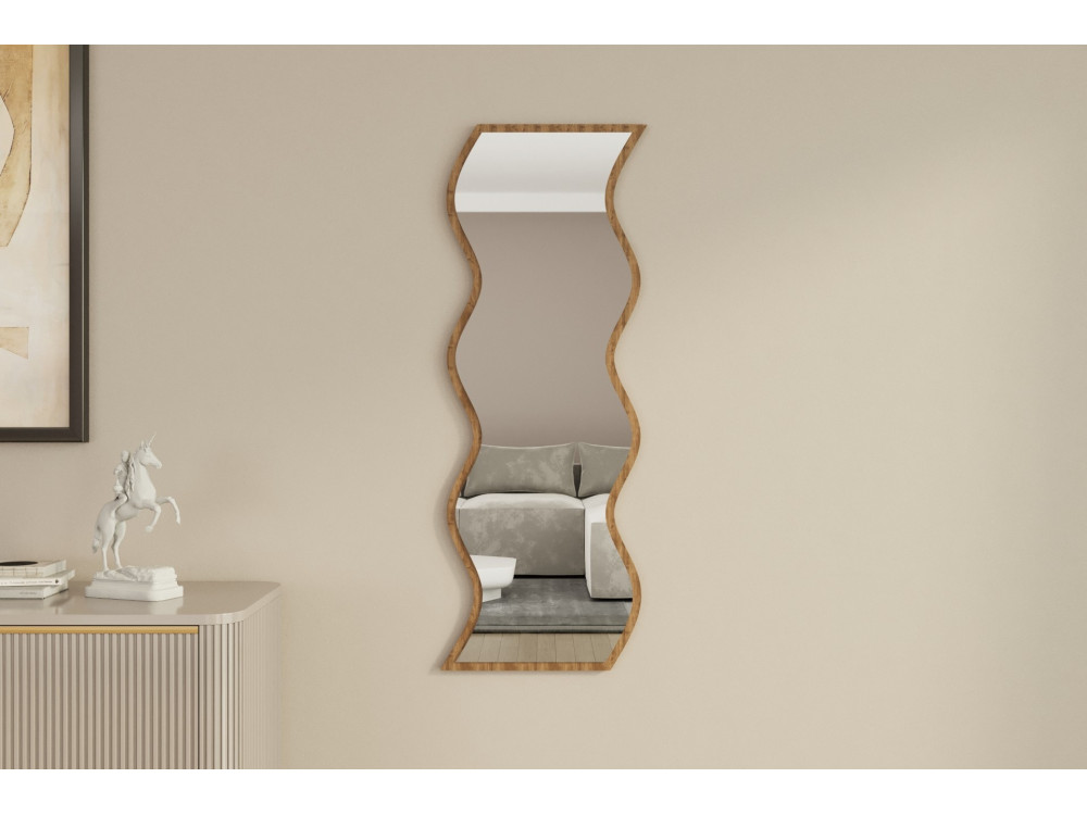 Safi" houten spiegel 40 x 2.2 x 120 cm - Wit