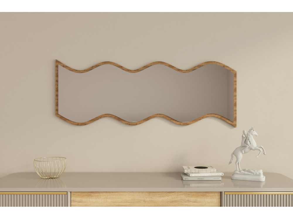 Safi" houten spiegel 40 x 2.2 x 120 cm - Wit