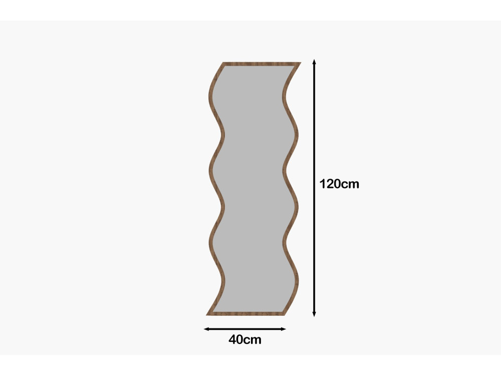 Safi" houten spiegel 40 x 2.2 x 120 cm - Wit
