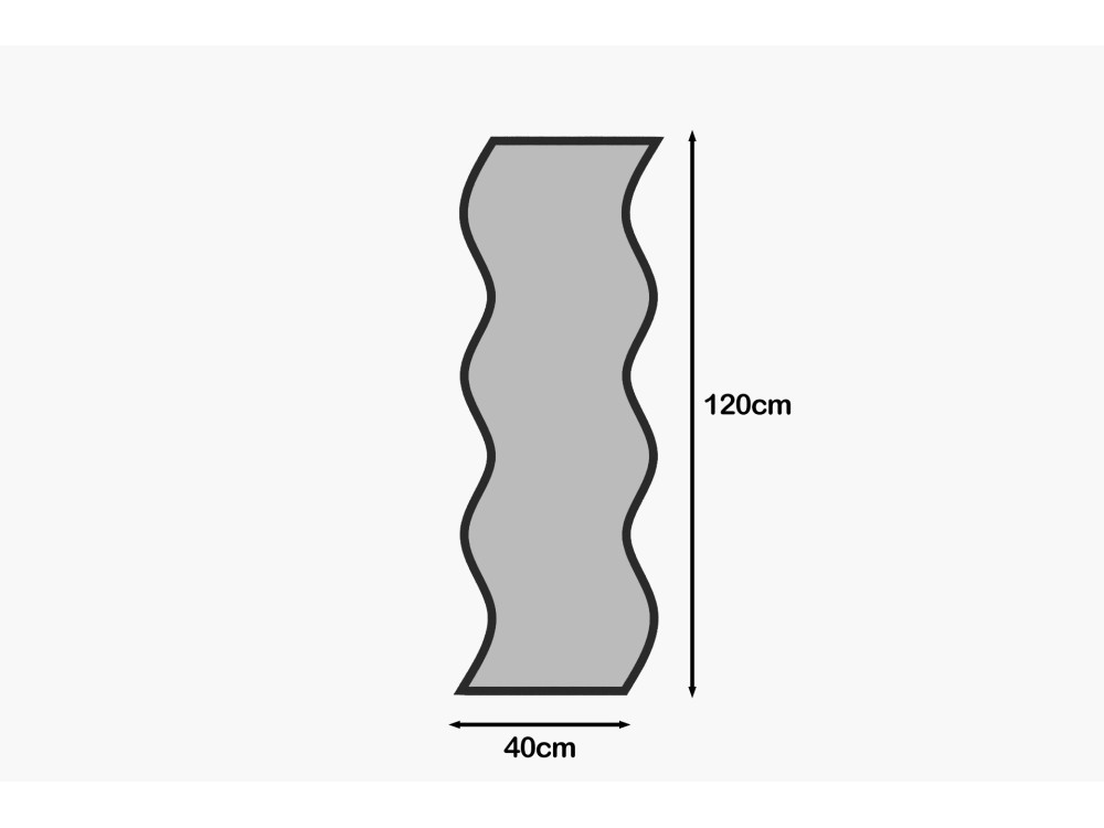 Safi" houten spiegel 40 x 2.2 x 120 cm - Wit