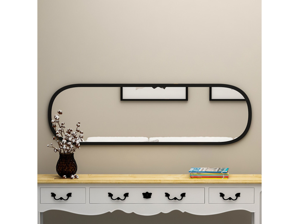 Houten spiegel "Magnum" - 40 x 120 cm - Zwart