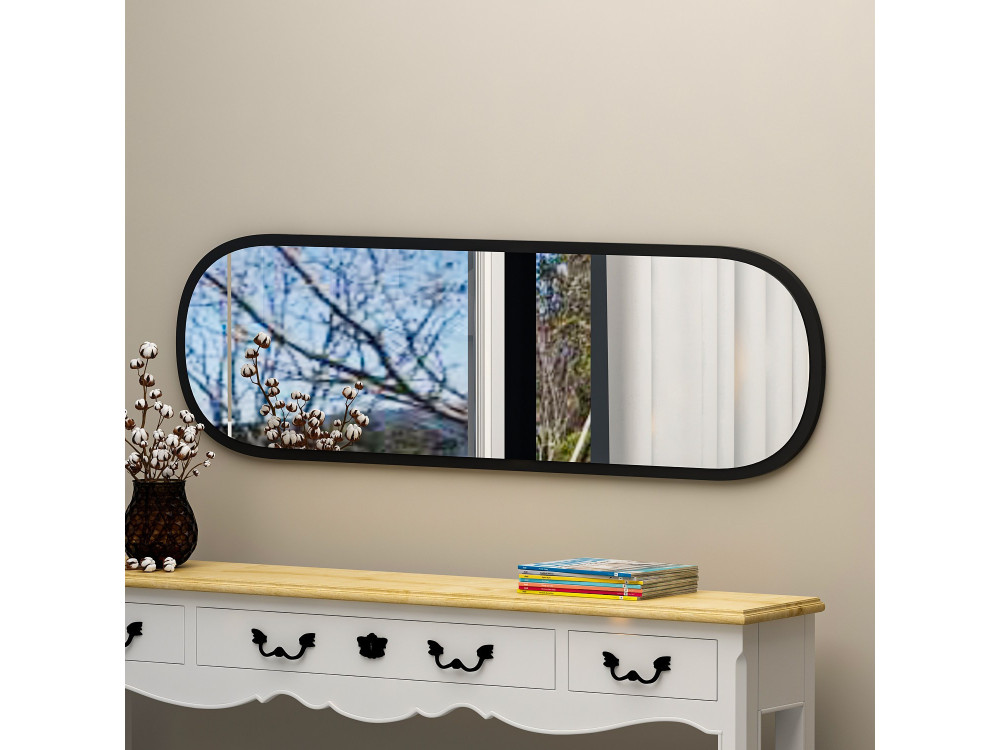 Houten spiegel "Magnum" - 40 x 120 cm - Zwart