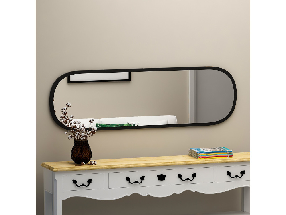 Houten spiegel "Magnum" - 40 x 120 cm - Zwart