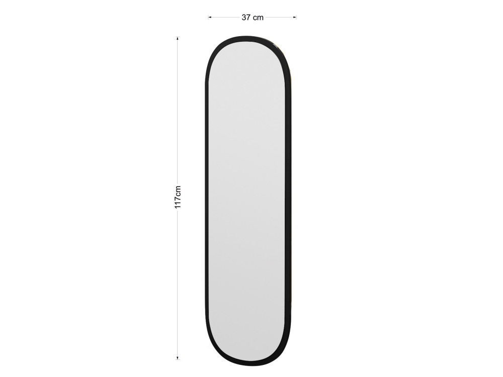 Houten spiegel "Magnum" - 40 x 120 cm - Zwart