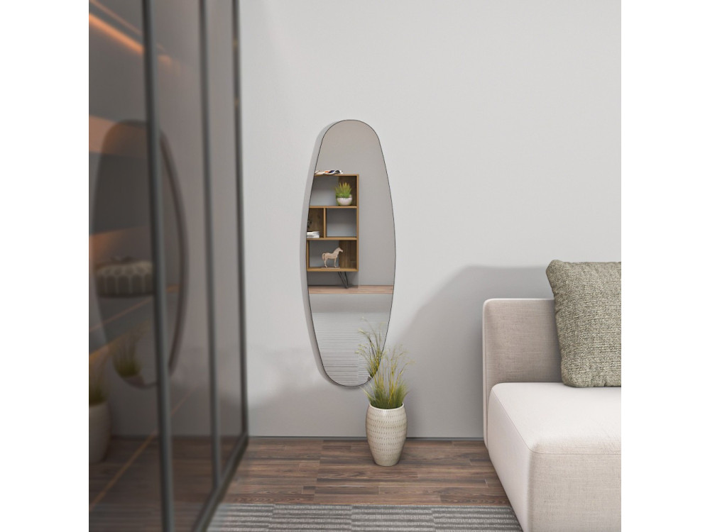 Venti" houten paard spiegel - 40 x 120 cm - Transparant