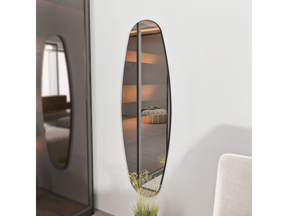 Venti" houten paard spiegel - 40 x 120 cm - Transparant