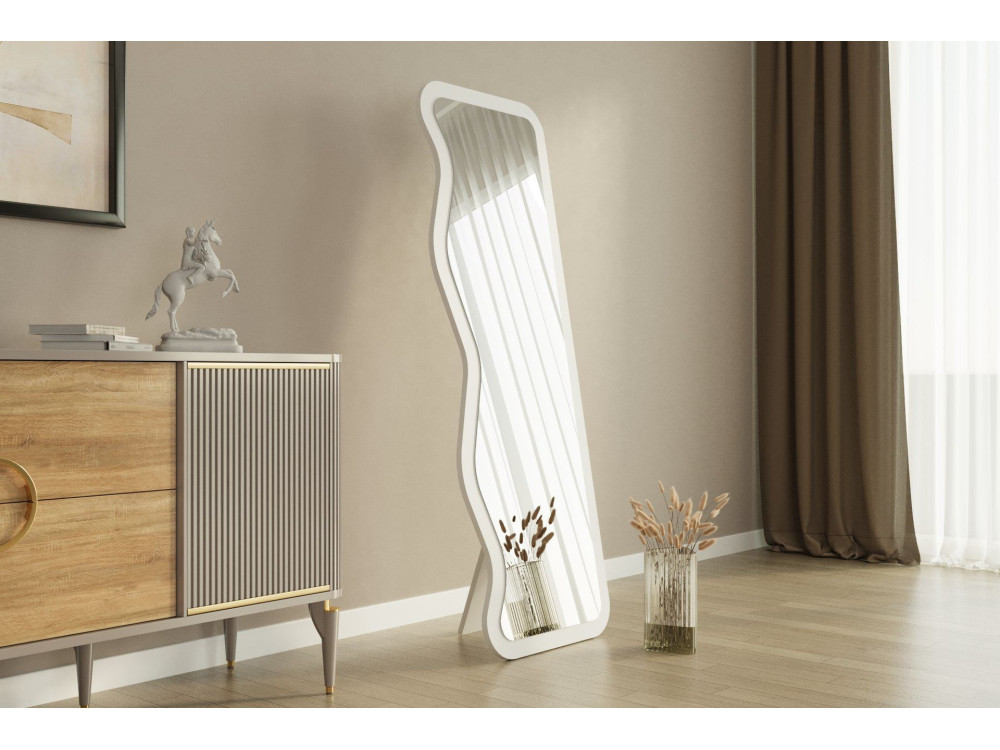 Houten spiegel "Asel" - 50 x 160 cm - Wit