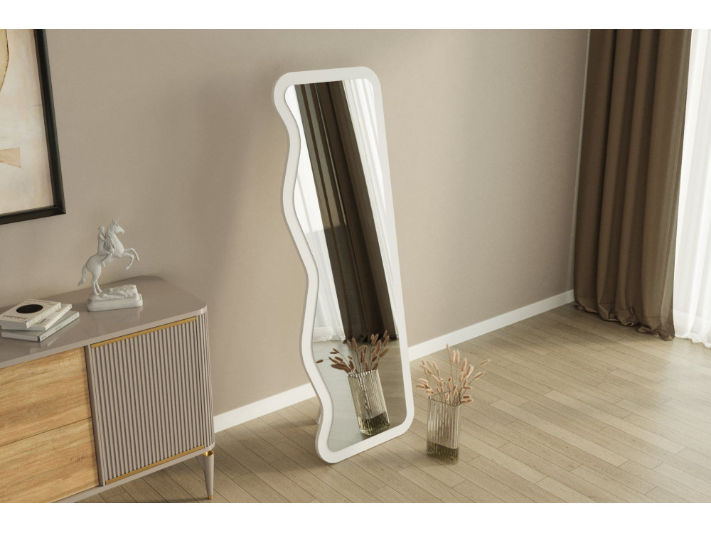 Houten spiegel "Asel" - 50 x 160 cm - Wit