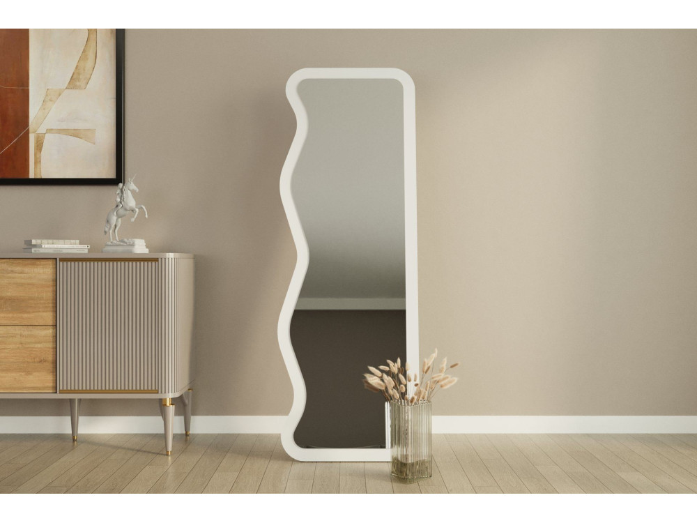 Houten spiegel "Asel" - 50 x 160 cm - Wit