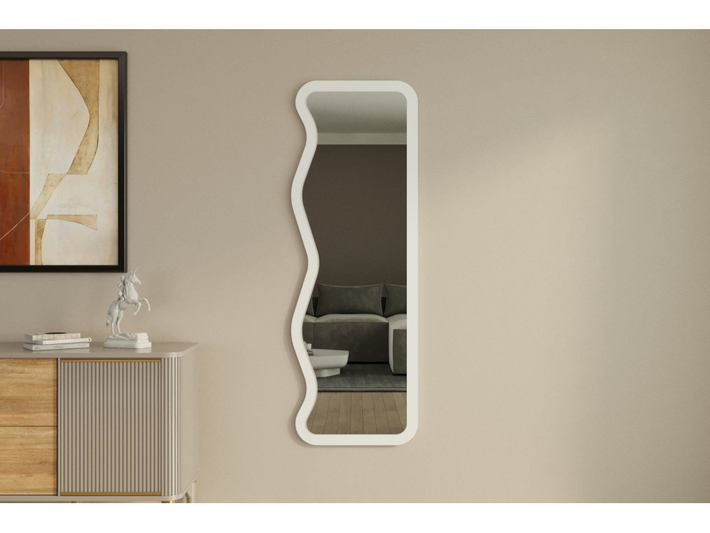 Houten spiegel "Asel" - 50 x 160 cm - Wit
