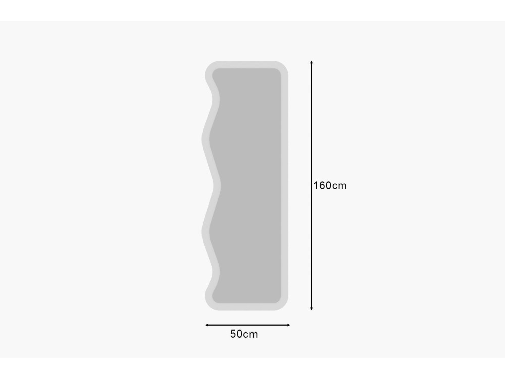 Houten spiegel "Asel" - 50 x 160 cm - Wit