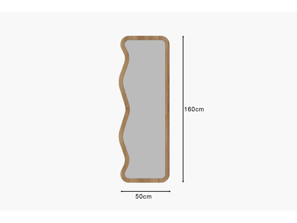 Houten spiegel "Asel" - 50 x 160 cm - Beige