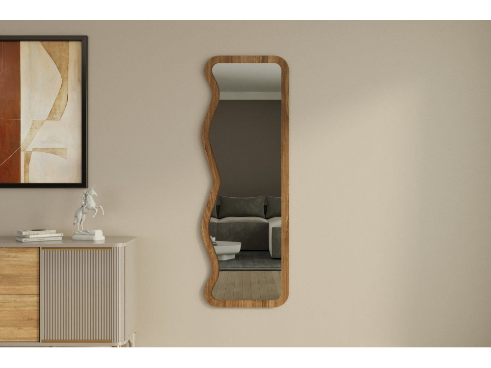 Houten spiegel "Asel" - 50 x 160 cm - Bruin