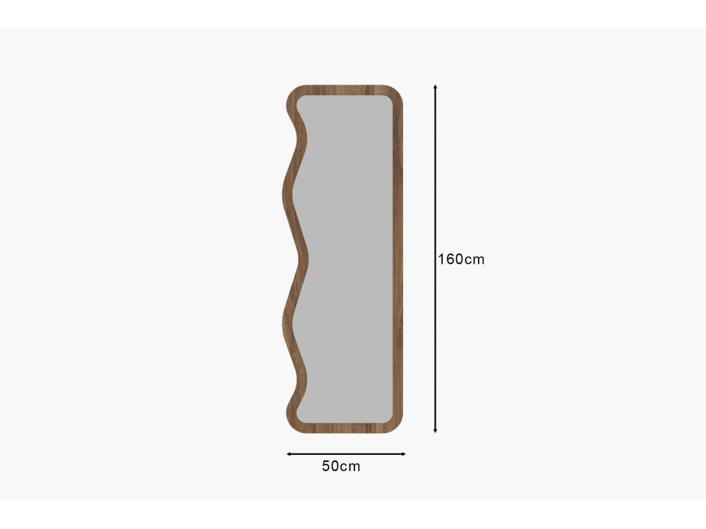 Houten spiegel "Asel" - 50 x 160 cm - Bruin