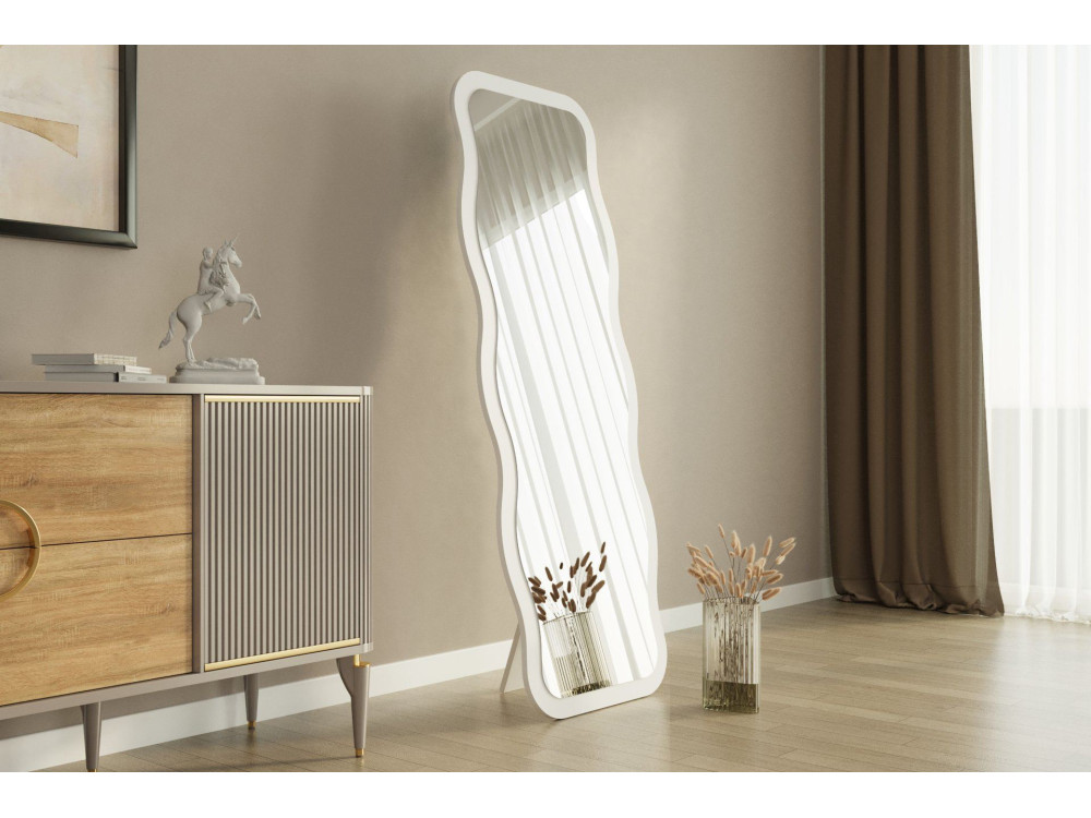 Houten spiegel "Aror" - 50 x 160 cm - Wit