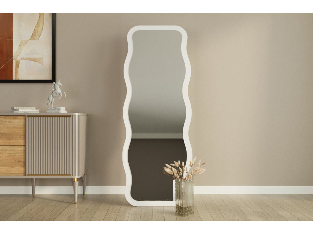 Houten spiegel "Aror" - 50 x 160 cm - Wit