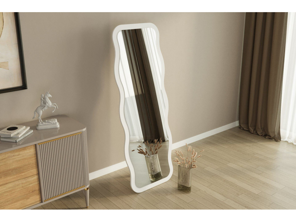 Houten spiegel "Aror" - 50 x 160 cm - Wit