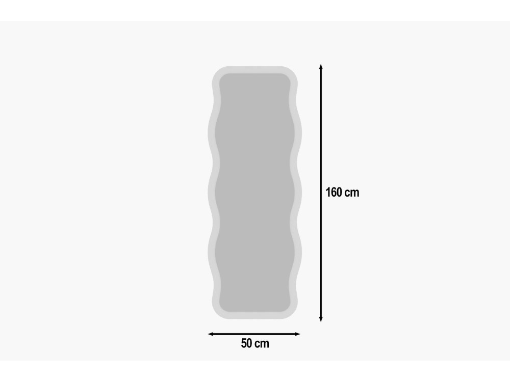 Houten spiegel "Aror" - 50 x 160 cm - Wit