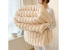 Plaid deken - 100 x 150 cm - Beige - lichtbruin