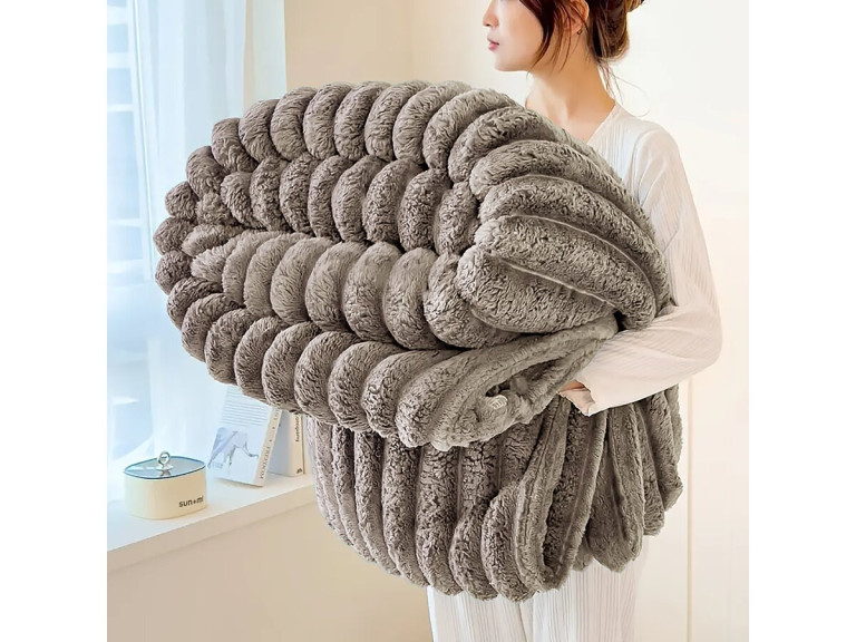 Plaid deken - 100 x 150 cm - Grijs