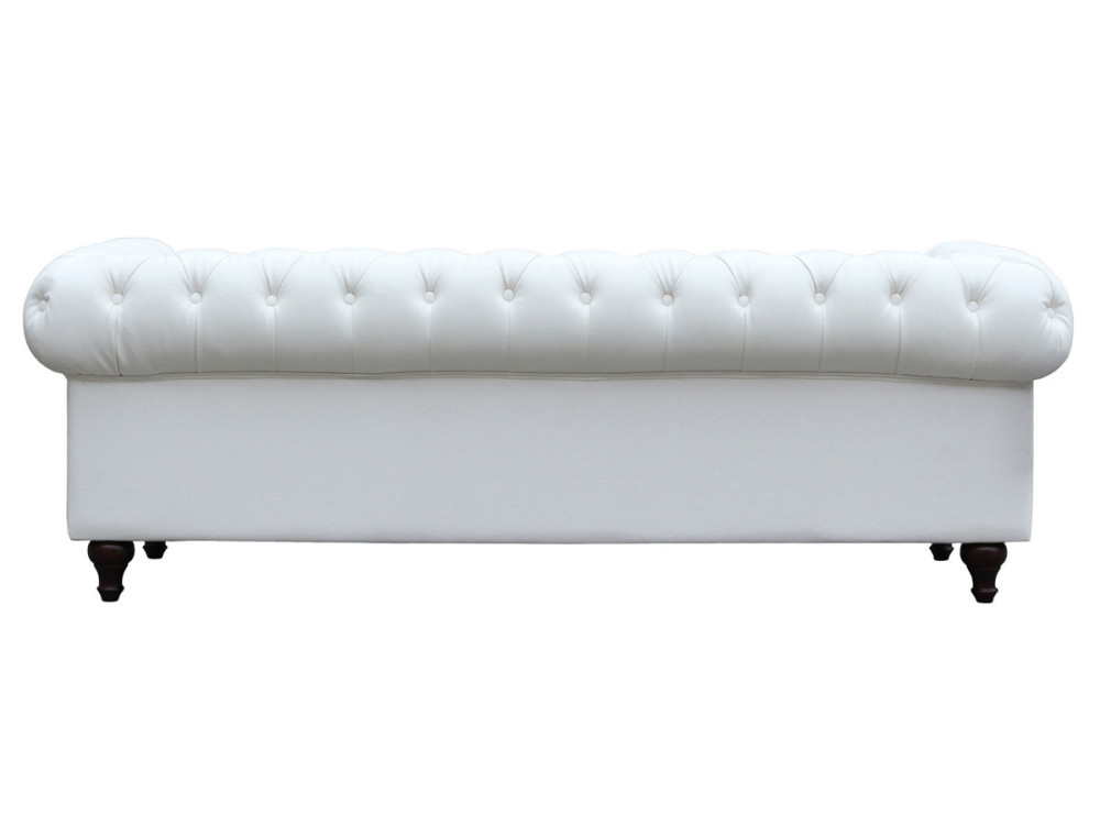 Bank bankstel Chesterfield "Aliza" - 208 x 82 x 70 cm - 3 zits - Wit