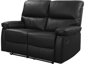 Relaxfauteuil relaxstoel verstelbaar bank "Lincoln" - 147 x 89 x 103 cm - 2 zits - Zwart