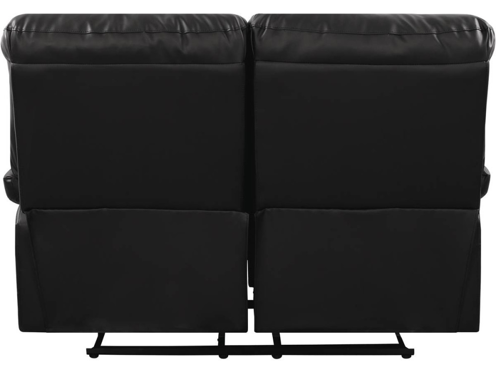 Relaxfauteuil relaxstoel verstelbaar bank "Lincoln" - 147 x 89 x 103 cm - 2 zits - Zwart