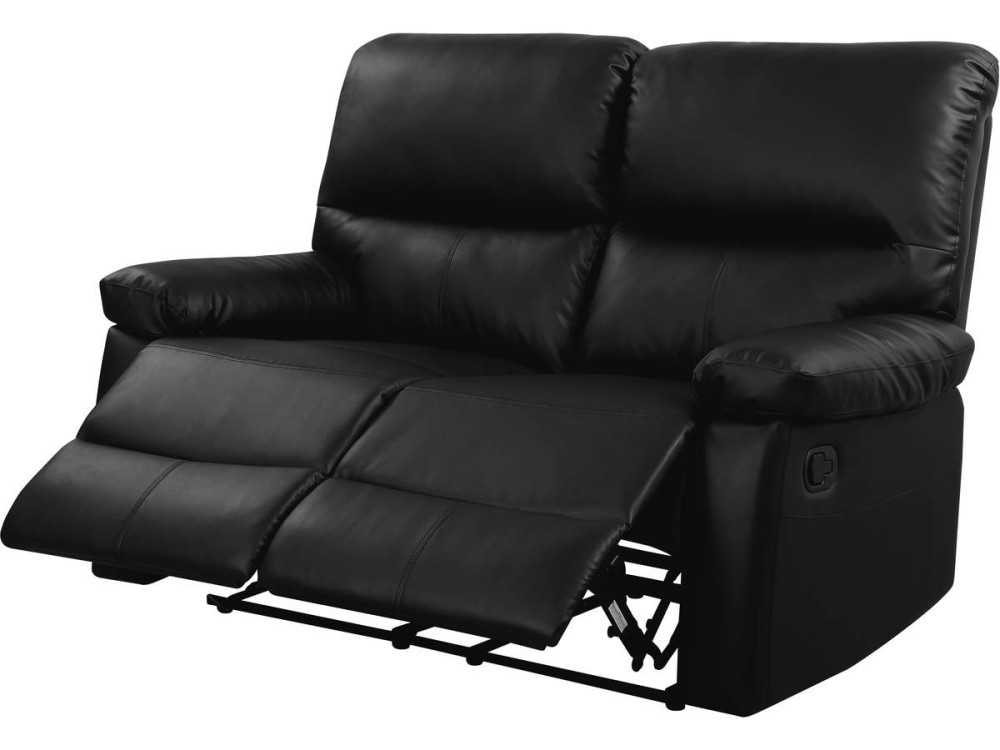 Relaxfauteuil relaxstoel verstelbaar bank "Lincoln" - 147 x 89 x 103 cm - 2 zits - Zwart