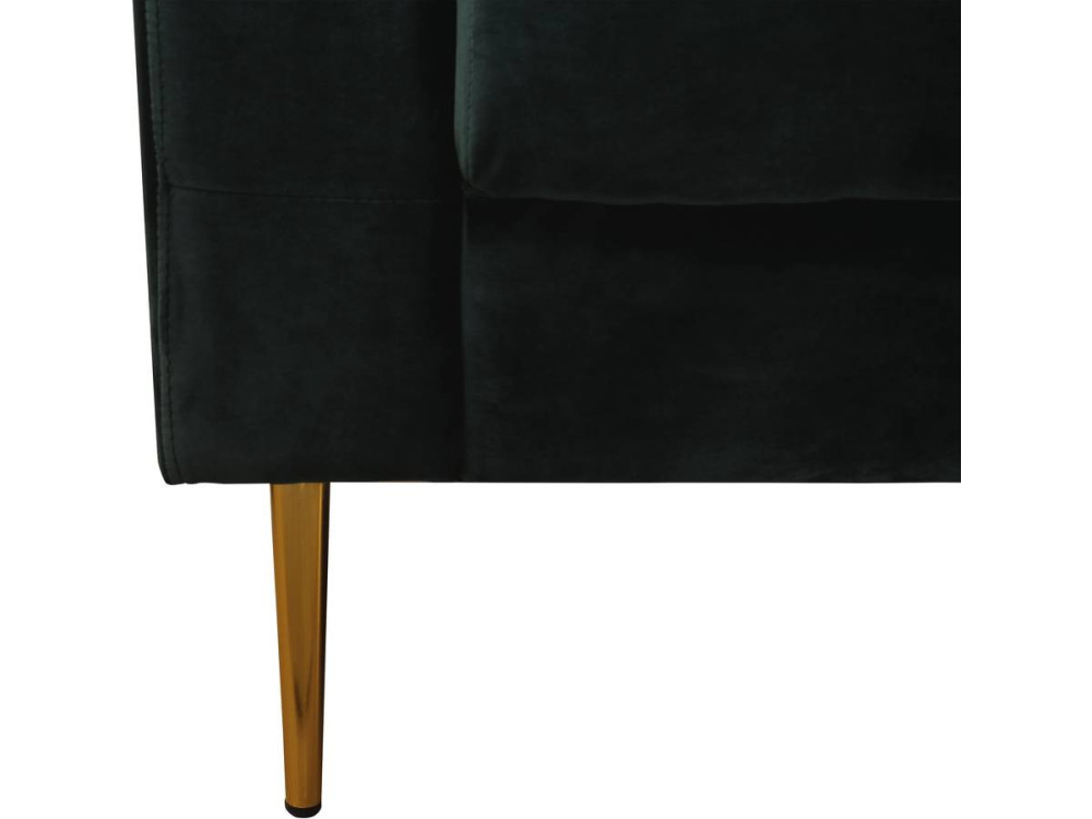 Zitbank bankstel velours "Bruce" - 196 x 76 x 82 cm - 3 zits - Groen Donkergroen