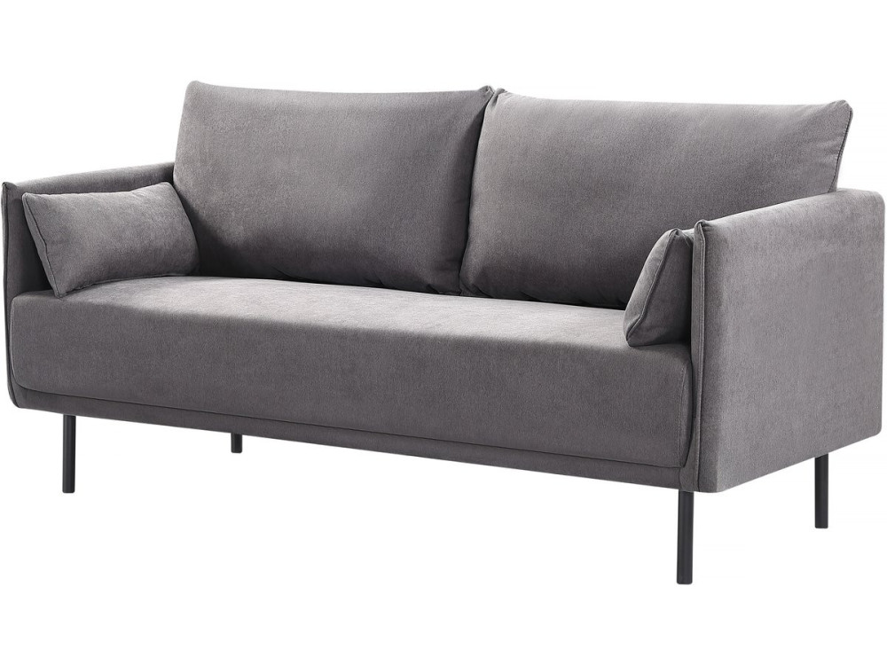 Bank bankstel meubel stof "Rudy" - 180,5 x 78 x 52 cm - 3 zits - Grijs Donkergrijs