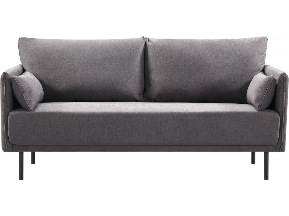 Bank bankstel meubel stof "Rudy" - 180,5 x 78 x 52 cm - 3 zits - Grijs Donkergrijs