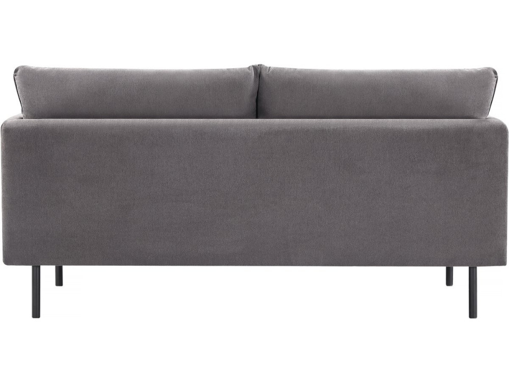 Bank bankstel meubel stof "Rudy" - 180,5 x 78 x 52 cm - 3 zits - Grijs Donkergrijs