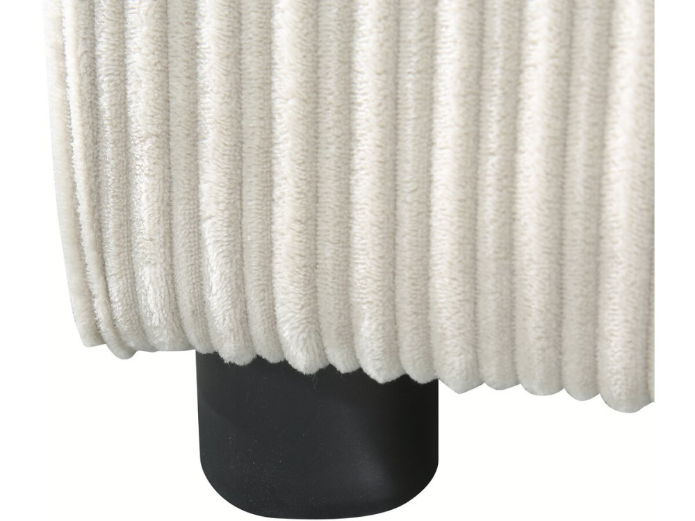 Bank 3 zits slaapbank meubel opbergruimte ribfluweel velours "Montaigne" - Beige - lichtbruin