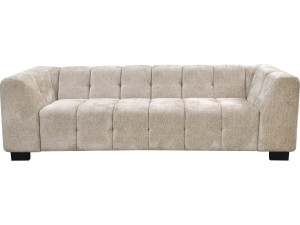 Bank 3 zits design chenille stoffen meubel "Foch" - Beige - lichtbruin