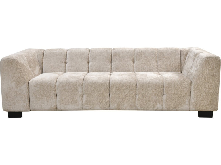 Bank 3 zits design chenille stoffen meubel "Foch" - Beige - lichtbruin