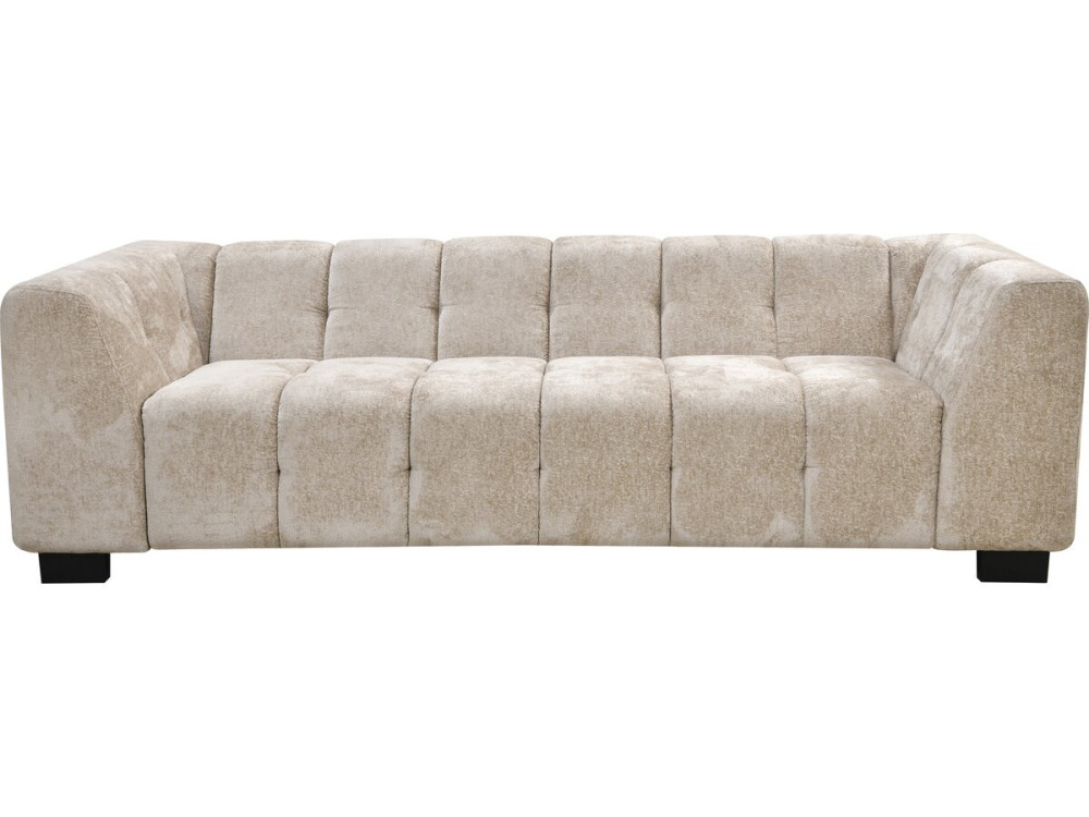 Bank 3 zits design chenille stoffen meubel "Foch" - Beige - lichtbruin