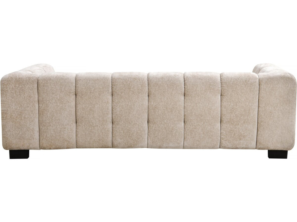 Bank 3 zits design chenille stoffen meubel "Foch" - Beige - lichtbruin