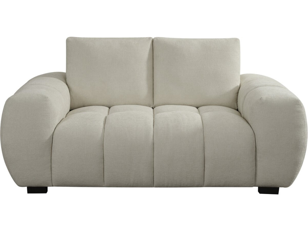 Bank bankstel chenille stoffen meubel "Cambon" - 2 zits - Beige - lichtbruin