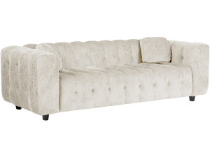 Rechte zitbank "Vendome" in chenillestof - 3 zitplaatsen - Beige