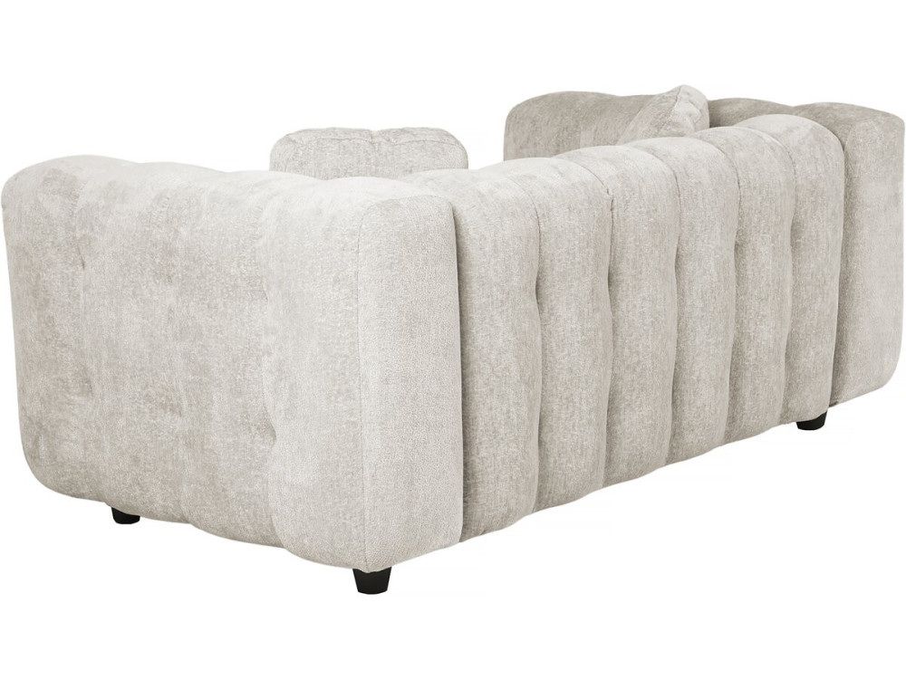Rechte zitbank in chenille stof "Vendome" - 2 zitplaatsen - Beige