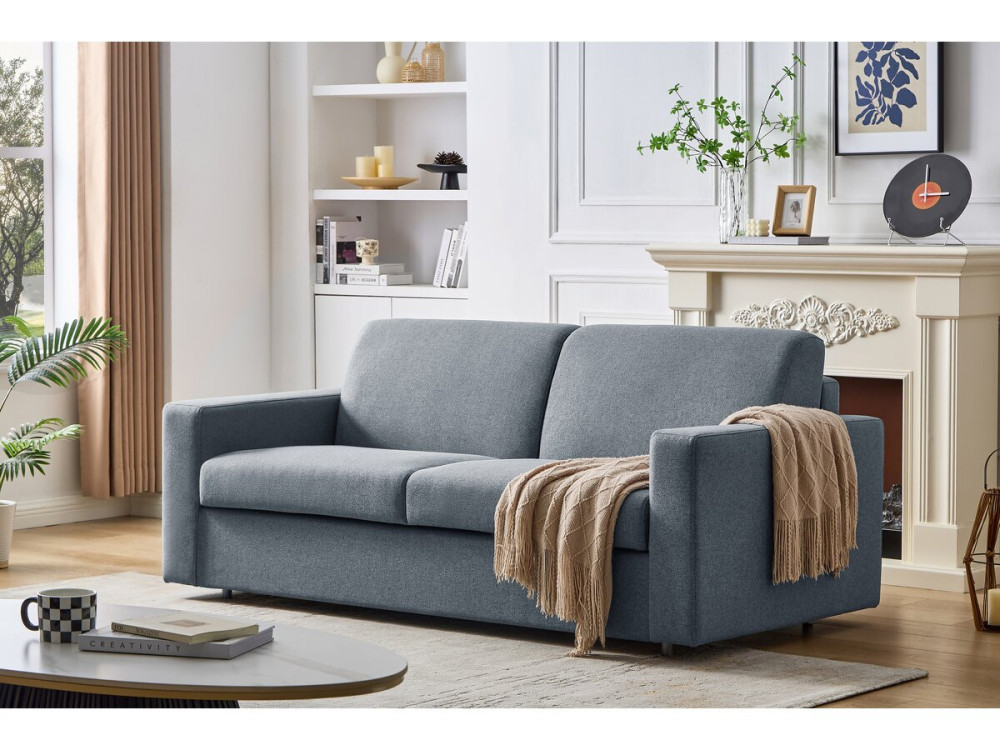 "Diana" express omvormbare stoffen bank - 140 cm bed - 3 plaatsen - Grijs