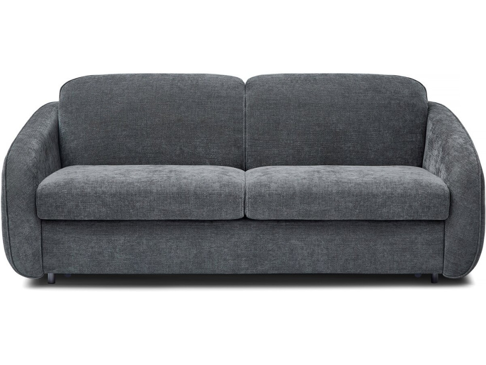 "Laurie" express slaapbank in structuurstof - 140 cm bed - 3 plaatsen - Grijs