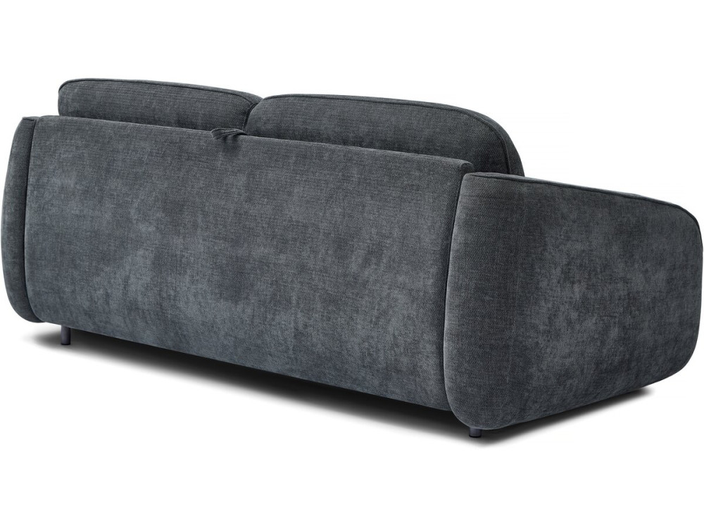 "Laurie" express slaapbank in structuurstof - 140 cm bed - 3 plaatsen - Grijs