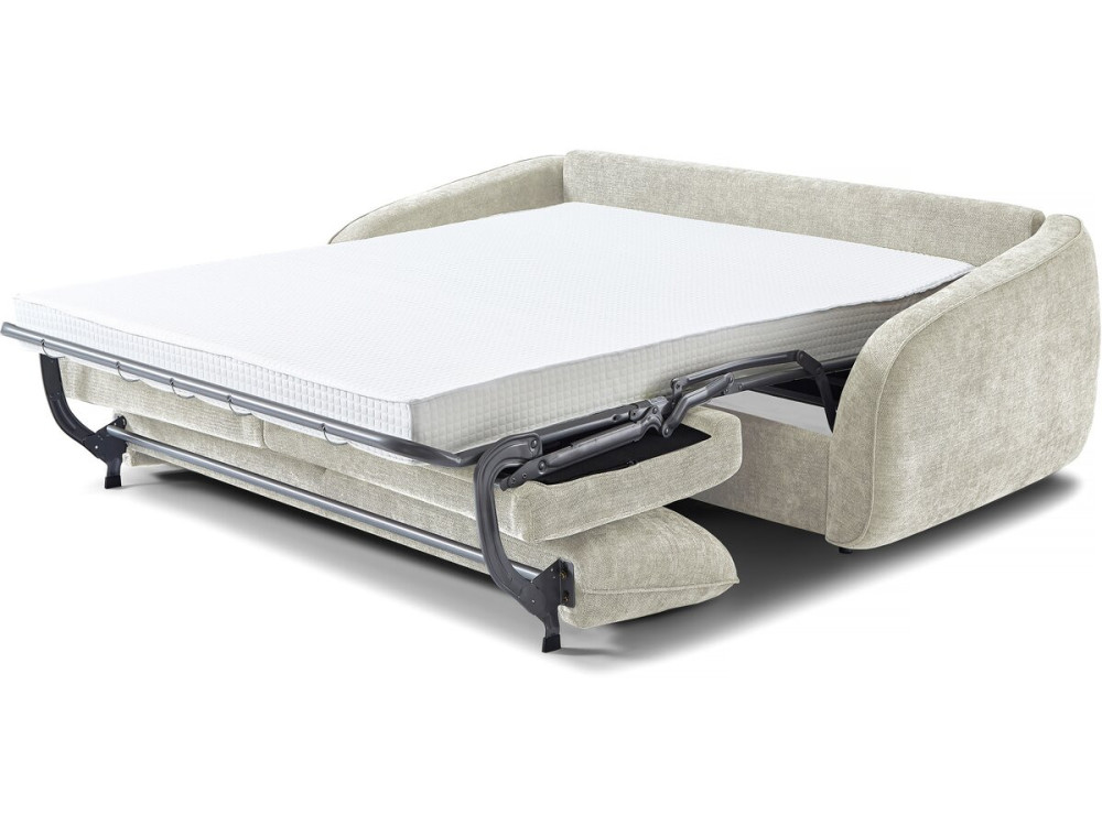 "Laurie" express slaapbank in structuurstof - 140 cm bed - 3 plaatsen - Beige