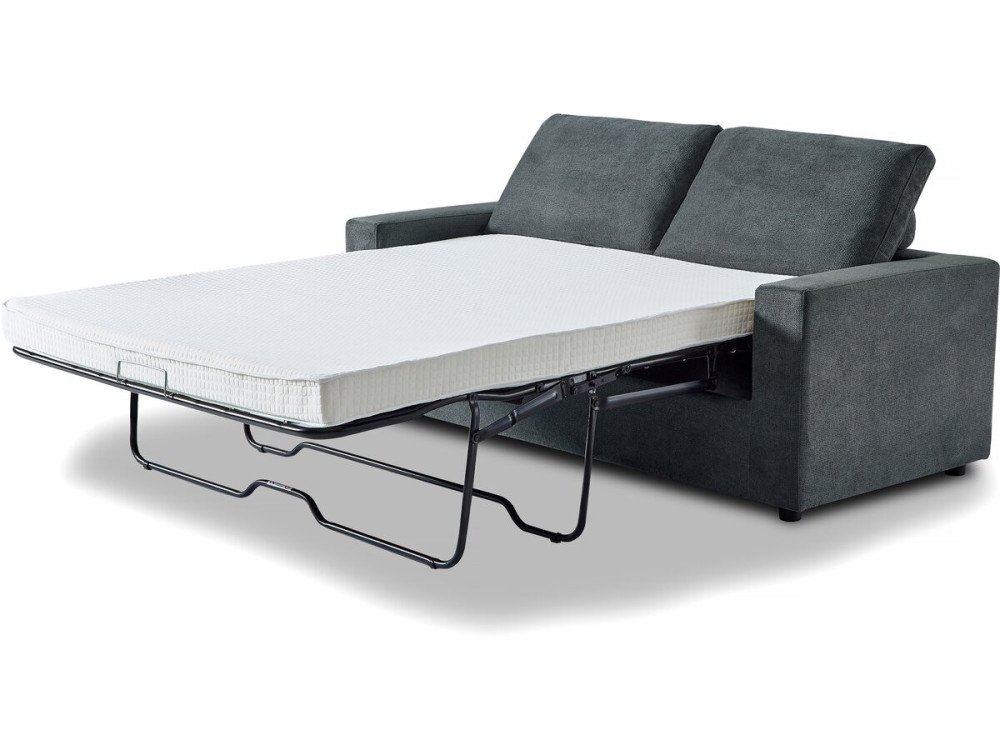 Stoffen slaapbank "Elena" - 3 zits - 140 cm slaap - Grijs