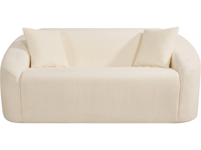 Stoffen rechte vaste bank "Ondine" - 2 zits - Beige